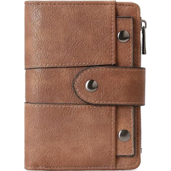Small Wallet faux Leather Slim Brown - Picture 1 of 6